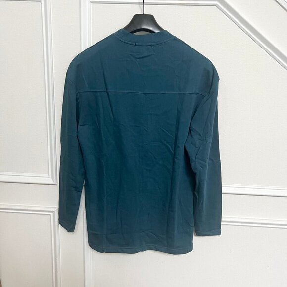 NWT All Saints Mens Sweatshirt Blue Jumper Sweater Raven Crew Ramskull Top SZ S - Picture 6 of 8